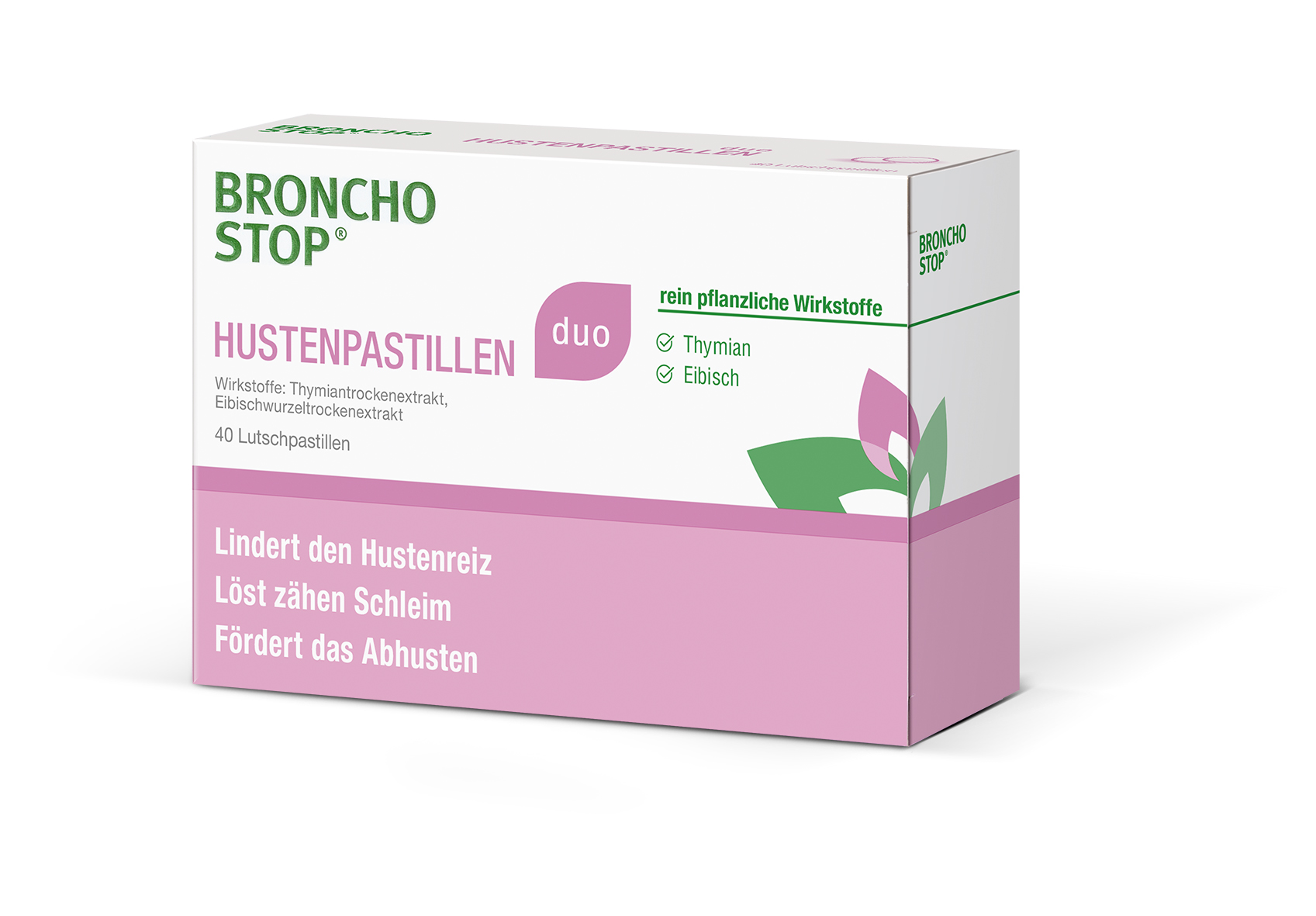 Bronchostop Duo 40 Pastillen Packshot 0720